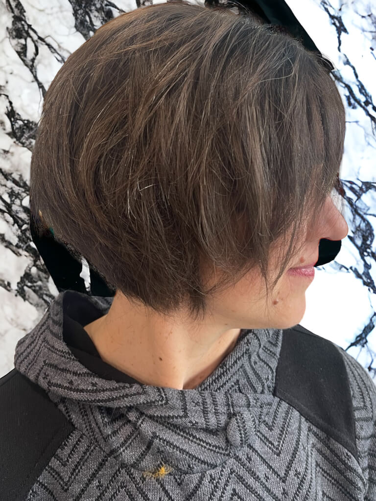 Modern shatered Bob hair cut - Amici Style Salon Virginia Beach